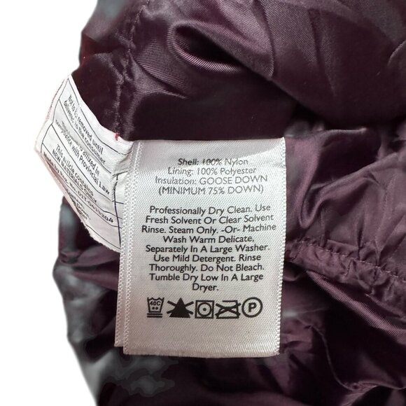 EDDIE BAUER Goose Down Designer Winter Puffer Parka Coat Jacket Womens Small - Picture 9 of 9